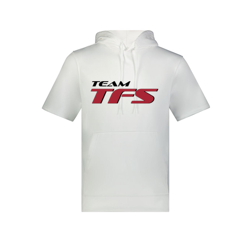 [6871.005.S-LOGO1] Men's Dri Fit Short Sleeve Hoodie (Adult S, White, Logo 1)