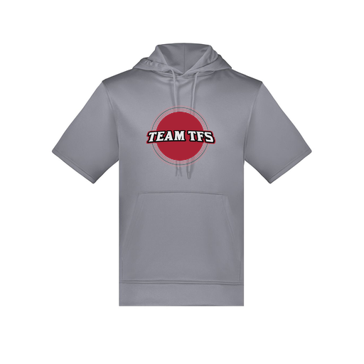 [6871.059.S-LOGO3] Men's Dri Fit Short Sleeve Hoodie (Adult S, Gray, Logo 3)