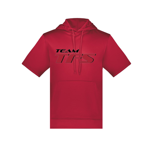[6871.083.S-LOGO1] Men's Dri Fit Short Sleeve Hoodie (Adult S, Red, Logo 1)