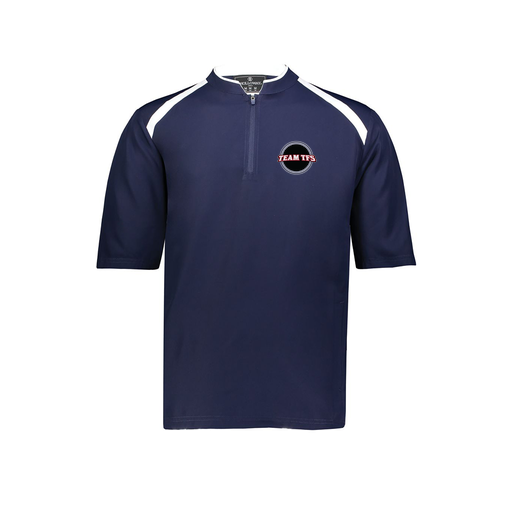 [229681-YS-NVY-LOGO2] Youth Dugout Short Sleeve Pullover (Youth S, Navy, Logo 2)