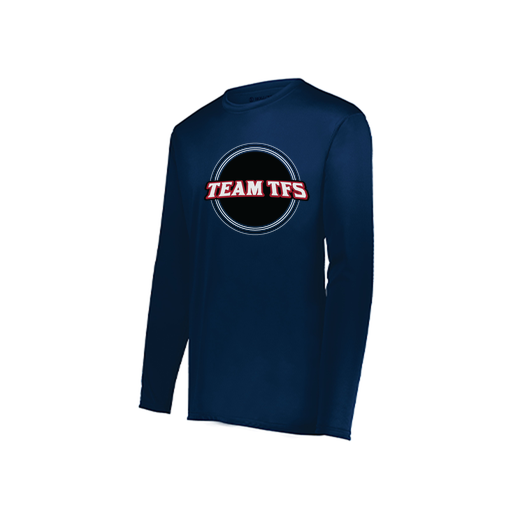 [222822.065.XS-LOGO2] Men's LS Smooth Sport Shirt (Adult XS, Navy, Logo 2)