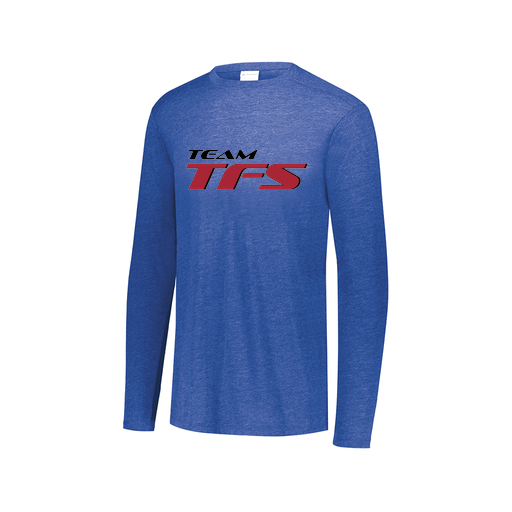 [3075.U55.XS-LOGO1] Decker Men's Tri-Blend T-Shirt - Long Sleeve (Adult XS, Royal, Logo 1)