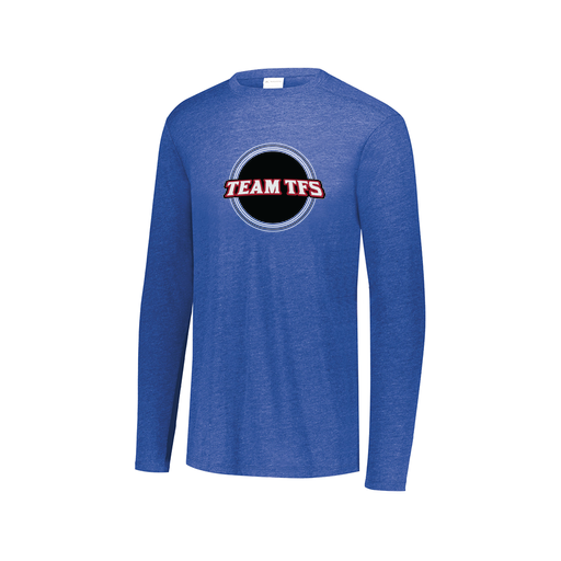 [FTLCUBRY-AXS-LOGO2] Decker Men's Tri-Blend T-Shirt - Long Sleeve (Adult XS, Royal, Logo 2)