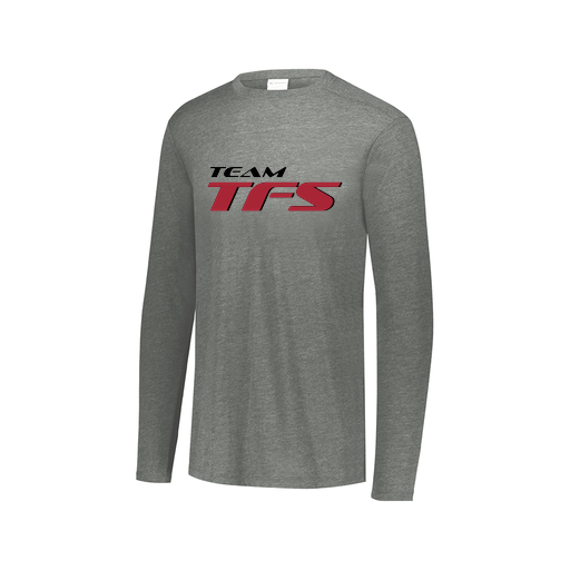 [FTLCUBGY-AXS-LOGO1] Decker Men's Tri-Blend T-Shirt - Long Sleeve (Adult XS, Gray, Logo 1)