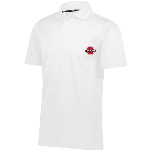 [222568.005.S-LOGO3] Men's Prism Polo (Adult S, White, Logo 3)