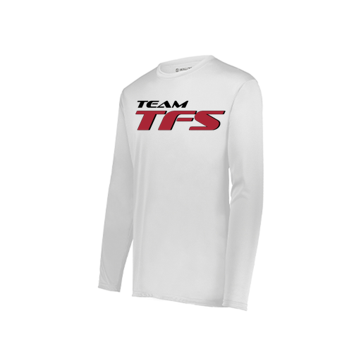 [222823.005.S-LOGO1] Youth LS Smooth Sport Shirt (Youth S, White, Logo 1)