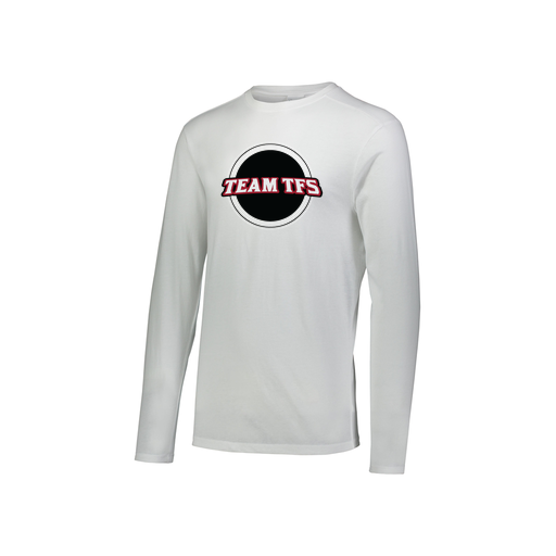 [3076.005.S-LOGO2] Youth LS Ultra-blend T-Shirt (Youth S, White, Logo 2)