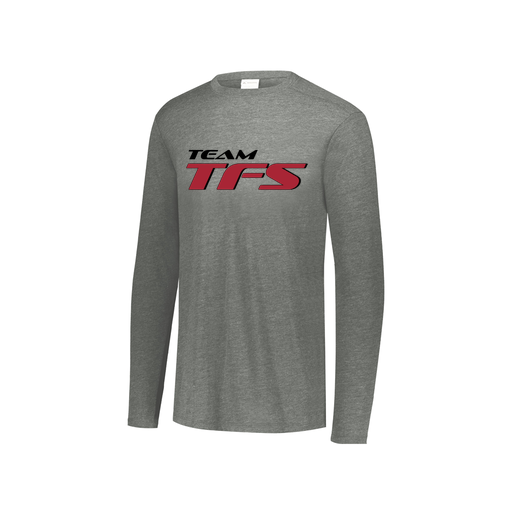 [FTLCUBGY-YS-LOGO1] Decker Youth Tri-Blend T-Shirt - Long Sleeve (Youth S, Gray, Logo 1)