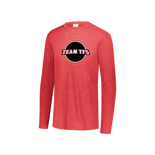 [FTLCUBRD-YS-LOGO2] Youth LS Ultra-blend T-Shirt (Youth S, Red, Logo 2)