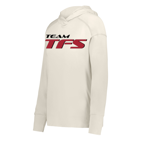 [222798-WHT-FAXS-LOGO1] Ladies Ventura Thin Knit Hoodie (Female Adult XS, White, Logo 1)