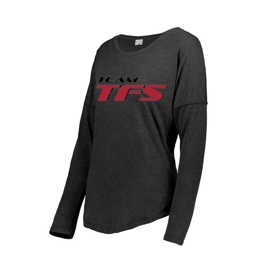 [FTLCUBBK-FAXS-LOGO1] Decker Women's Tri-Blend T-Shirt - Long Sleeve (Female Adult XS, Black, Logo 1)