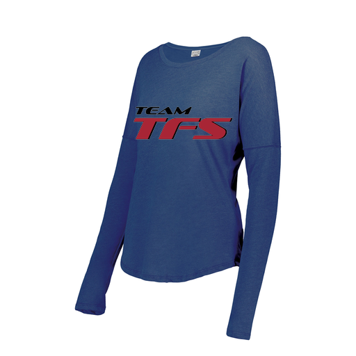 [FTLCUBRY-FAXS-LOGO1] Decker Women's Tri-Blend T-Shirt - Long Sleeve (Female Adult XS, Royal, Logo 1)